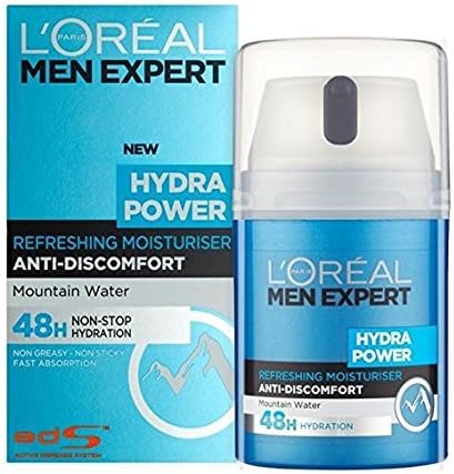 L'OREAL PARIS Men Expert Gel Moisturiser For Men 50Ml (Hydra Power 24H Moisture)