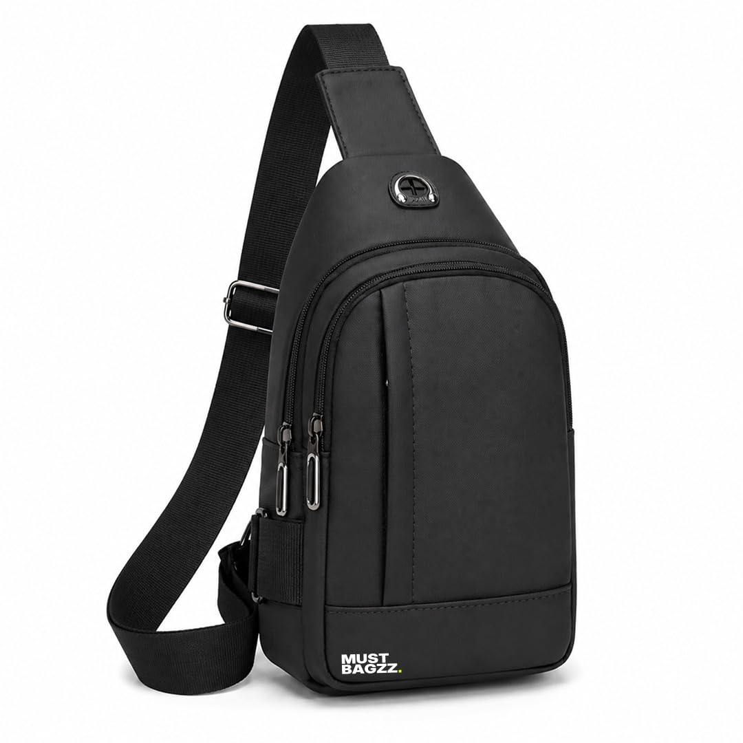 Side bag for man | Gift for men special unique | Cross body bag for men travel | Sling bag | Lightweight Chest Bag with Dual Zipper Compartments-image-40