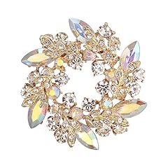 Iridescent Clear AB Gold-Tone