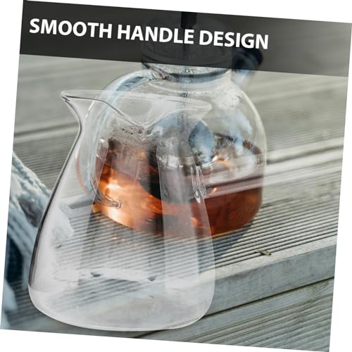 Jarra de café de vidrio PRETYZOOM de 350ml con mango lateral para espumar leche 5