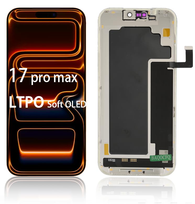 LTPO Soft OLED for iPhone 17 pro max Screen Replacement Full View Anti-Glare 120Hz OLED Display 6.9 inch Featuring Touch Complete Repair Kit with Tools