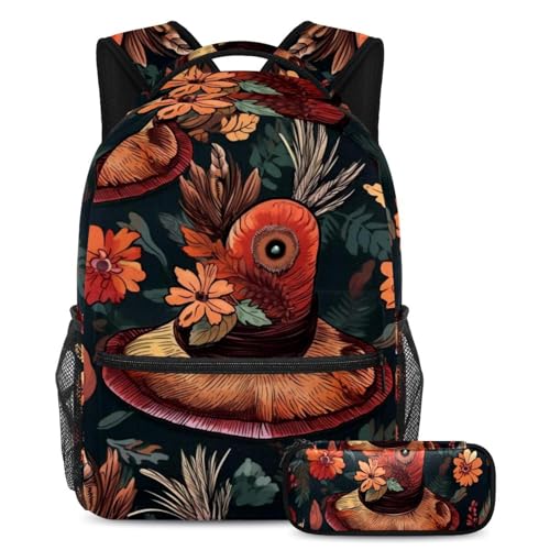 Sac à dos école Thanksgiving avec trousse lot de 2 pour élèves multicolore