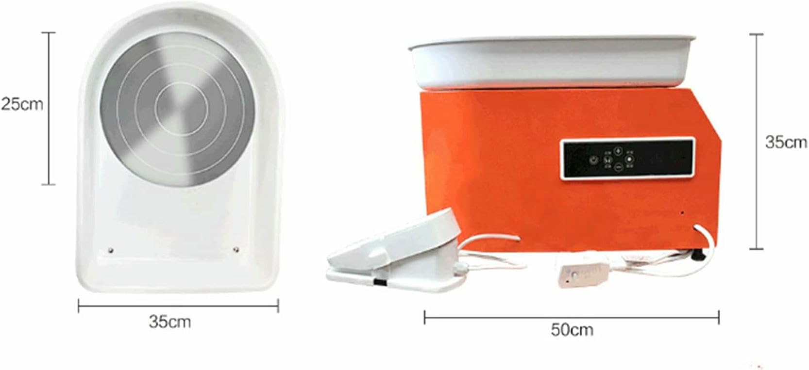 Macchina per La Produzione di Ceramica con Ruota in Ceramica Elettrica, 220 V 350W, Strumento di Stampo per Opere d'Arte E Addestramento in Ceramica Fai da Te