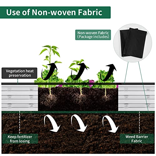 Potey RB-001-LARGE Raised Garden Bed 2Pcs, Galvanized Boxes Outdoor For Vegetables Flowers Herb, Rectangular Planter Beds Kit thumb #4