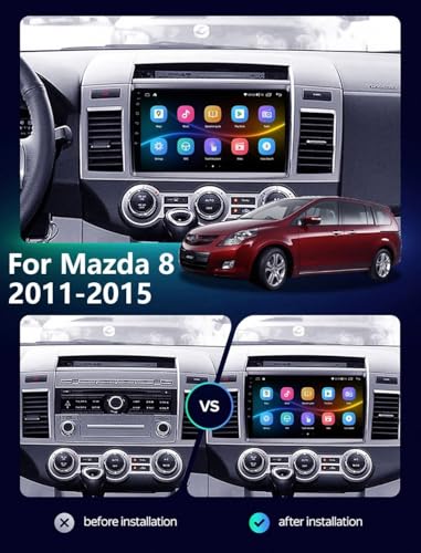 Navegación GPS 2 DIN Mazda 8 Pantalla de Coche Android Auto Bluetooth 2G 32G 2