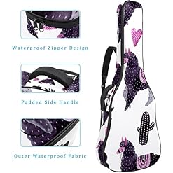 Housse étanche pour guitare acoustique avec double bandoulière et poche Motif visage de panda, Multicolore 08, 42.9×16… - Les Beatles, Paul McCartney, John Lennon, RIngo Starr, George Harrison Housse étanche pour guitare acoustique avec double bandoulière et poche Motif visage de panda, Multicolore 08, 42.9x16… – Image 4