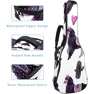 Housse étanche pour guitare acoustique avec double bandoulière et poche Motif visage de panda, Multicolore 08, 42.9×16… - Les Beatles, Paul McCartney, John Lennon, RIngo Starr, George Harrison Housse étanche pour guitare acoustique avec double bandoulière et poche Motif visage de panda, Multicolore 08, 42.9x16… – Image 4
