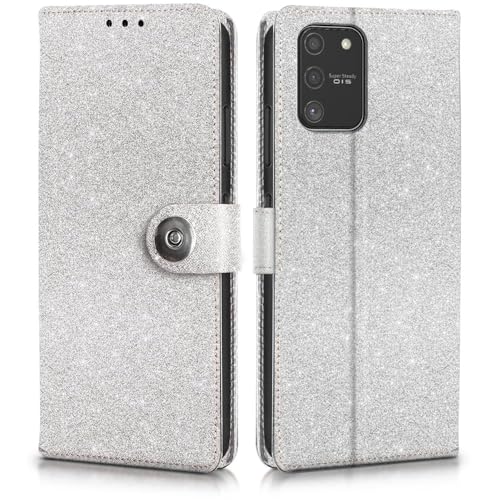 WOW IMAGINE Shock Proof Flip Cover Back Case for Samsung Galaxy S10 Lite (Magnetic Button Flip Case | Wallet Pockets & Stand | Leather Finish | Shimmer)- Best and cheap mobile covers in India