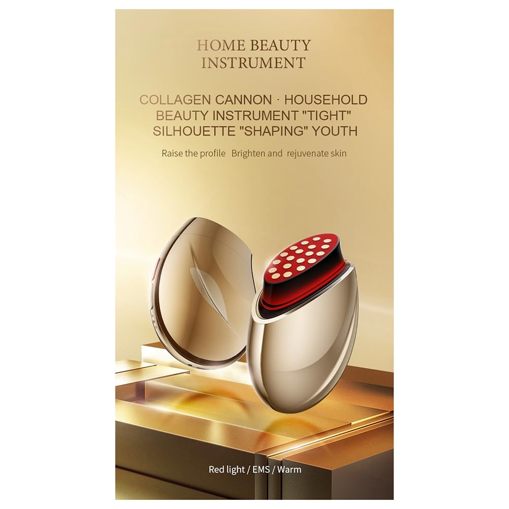 Máquina de spa de radiofrecuencia para eliminar arrugas, piel y cara, dispositivo de cuidado de belleza, colágeno, fácil de usar, color dorado