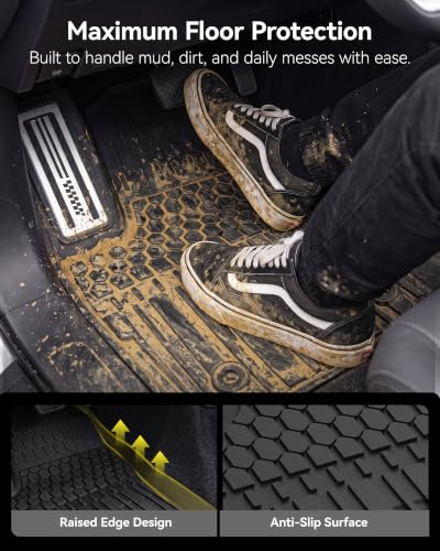 Image of 3W Floor Mats for Toyota Tacoma Hybrid 2024-2026 with Metal Pedals