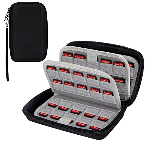 QIMEI-SHOP Funda para Almacenamiento de Tarjetas de Juego para Nintendo Switch Estuche de Tarjetas de Juego Portátil a Prueba de Golpes con 80 Ranuras