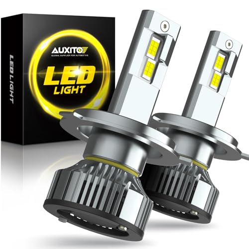 Image of AUXITO H4 Bulbs, 900% Brightness 6500K Cool White, CSP Chips 9003 Fog Lamps Replacement, Play and Plug, Pack of 2
