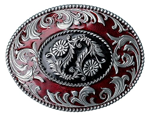 Western Oval Scrolls Cinturón Hebilla con caja de presentación, Multicolor, Talla única Cover