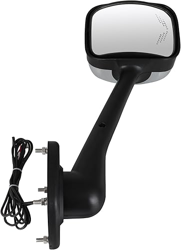 Miniatura 4 de INEEDUP Un par de espejos de puerta lateral para capó de camión para 2008-2017 para Freightliner para Cascadia luz intermitente con carcasa cromada