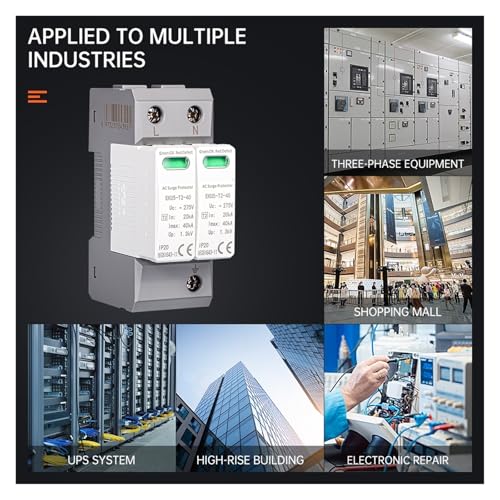 Parafoudre 2P 3P 4P AC 275V avec capacité 40 kA pour rail DIN 35 mm