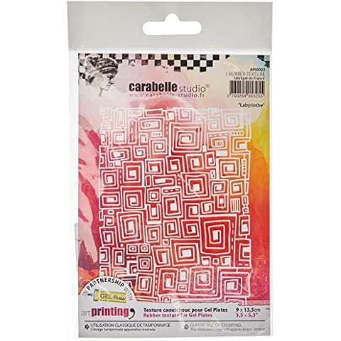 Carabelle Studios AP60023 Carabelle Studio Art Printing Gummistempel Dreiecke, Labyrinth, für Monoprinting mit Gelplatten Cover
