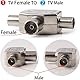 RUNCCI-YUN Antennen Verteiler Splitter - 0-1000 MHz - 2X Koax Stecker für DVB-T/BK - T-Adapter Verteiler für analoges und digitales Kabelfernsehen