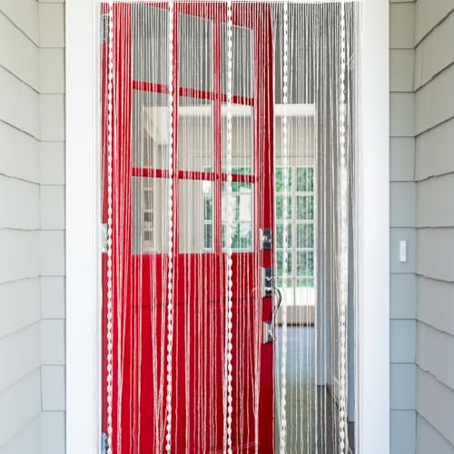Cortina de cuerdas para puerta DOITOOL de poliéster con flecos elegantes para salón 7