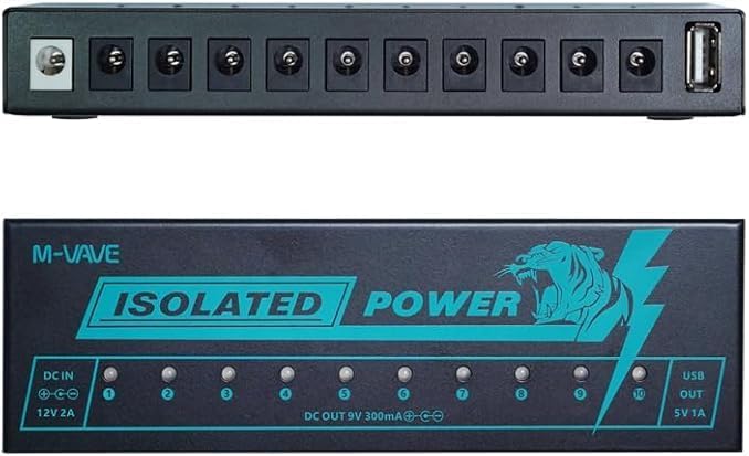 Augšpusē un sānos view of the M-VAVE SK2 power supply