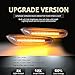 D-Lumina Chrome LED Side Marker Turn Signal Lights Assembly for BMW E90 E91 E92 E93 E46 E53 E60 E61 X3 E83 X1 E84 E81 E82 E87 E88 Side Marker Light, Clear Lens Amber Side Marker Lamp, Pack of 2
