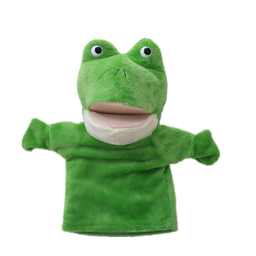 Proumhang Hand Puppets for Kids,Soft Plush Zoo Animal Puppet for Children Toddlers Boys Girls,For Imaginative Play,Show Theater, Easter/Birthday Party Supplies Stocking(Big Movable Mouths) 25cm Frog