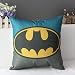 DuoLe Cotton Linen Square Decorative Cushion Cover Sofa Throw Pillowcase 18" x 18" Batman