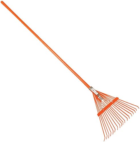 A.M. Leonard Rastrillo de resorte, 18 pulgadas18 púas, 54 pulgadas de longitud, mango de fibra de vidrio TuffStrong