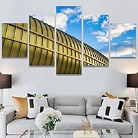 SIGNWIN 5 Panel Canvas Wall Art Solid Structures for Home Decorations Ready to Hang - 60