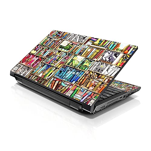 Image of LSS Laptop 17 17.3 Skin Cover with Colorful Books Pattern for HP Dell Lenovo Apple Asus Acer Compaq - Fits 16.5 inch 17 inch 17.3 inch 18.4 inch 19 inch (2 Wrist Pads Free)