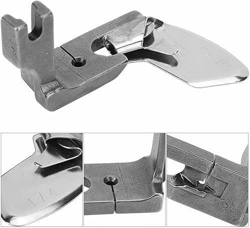 Miniatura 6 de Juego de 3 piezas de pie de acero para máquina de coser plana de una sola aguja, accesorios para prensatelas, amplia compatibilidad con varias telas