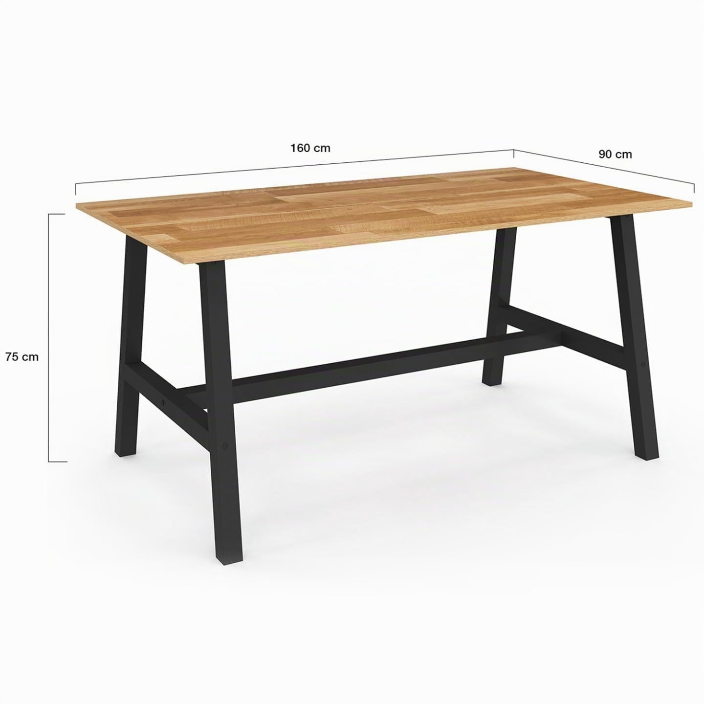 IDMarket - Table à Manger Rectangle Madeleine 6 Personnes 160 cm