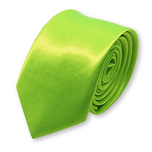 cravate fine et slim pour homme,"vert-anis" fluo Cover