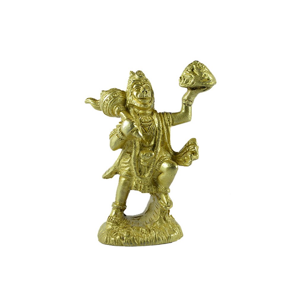 Hanuman laiton Aakrati Devyom statue solide durable pour coin prière et puja
