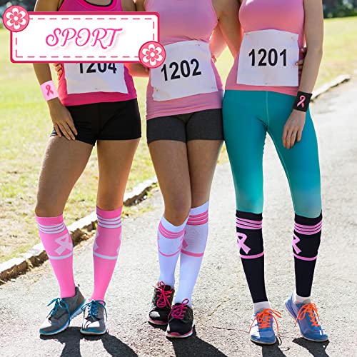 Calcetines de cáncer de mama que evitan el sudor con muñequeras elásticas cómodas 6