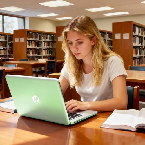 Image of HP New Everyday Slim Laptop | 2026 Edition | Microsoft Office 365 Included | Intel N150 CPU | 4GB RAM, 128GB SSD | Copilot AI | Long Battery Life | Windows 11 | Willow Green