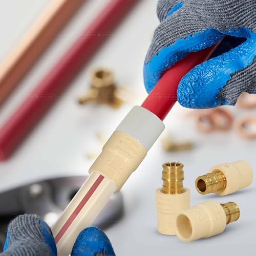 Image of Midline Valve CSDQFG012-OM 1'' Expansion PEX x CPVC Adapter Pipe Fitting lead-free Brass, Single