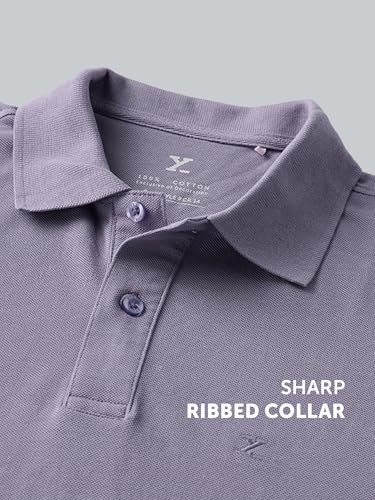 Image of XYXX Men's Nova 100% Combed Cotton Regular Fit Polo T-Shirt