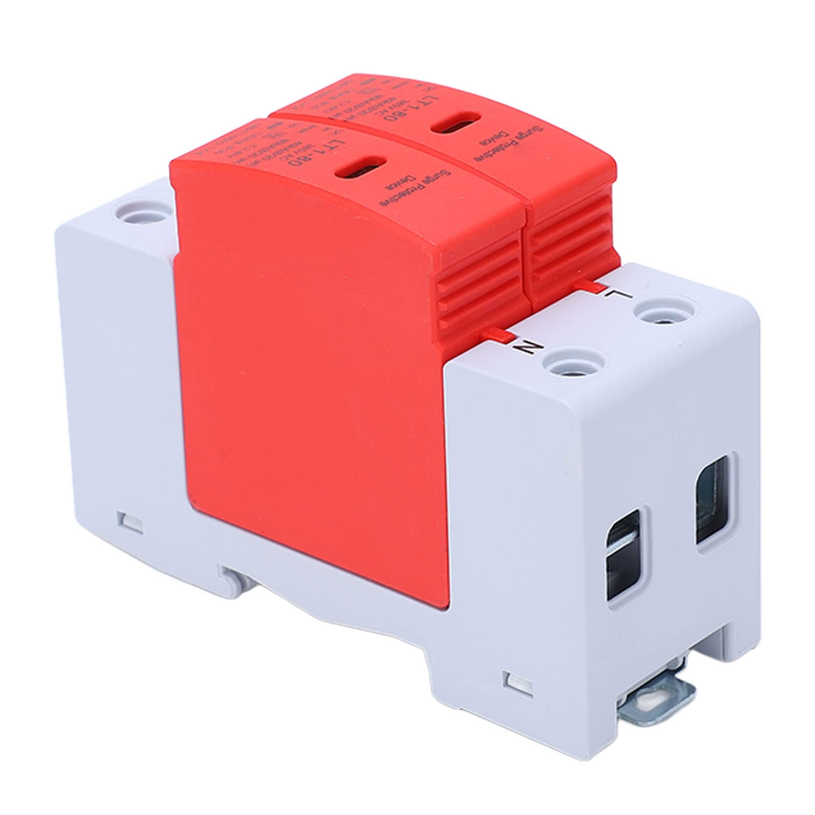 Buachois Dispositivo Scaricatore 2P,AC 385V Binario Guida 40‑80Ka Protezione Scaricatore di Tensione Modulo di Protezione Elettronico Per Fotovoltaico Solare, Alimentatore