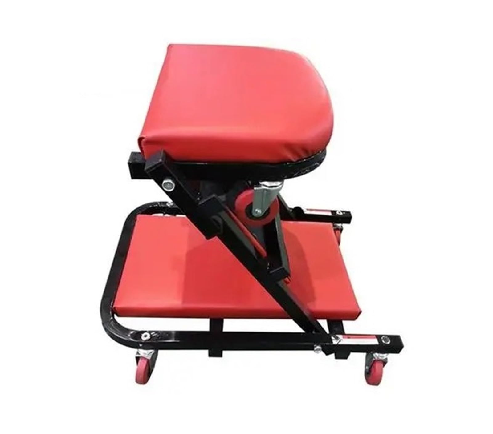 Stołek dla Mechanika Siedzenia Creeper na kółkach, krzesło warsztatowe do konserwacji samochodów, krzesło warsztatowe do samochodu, kółka, rolka ze składaniem Siedzenie mechanika(RED)