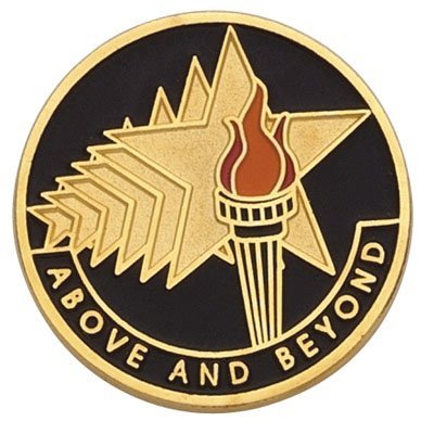 1 Inch Above And Beyond Lapel Pin, Package Of 12, Poly Bagged #TOP1