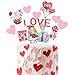 MEZHEN San Valentín Decoracion Tarta Boda Pastel Toppers Niña Cupcake Toppers Aniversario Cake Toppers Valentine's Day