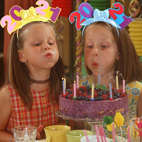 KESYOO 4 PeÃ§as de Fibra Ã“tica Aro de CabeÃ§a Iluminar 2021 Tiara Suprimentos para Festas 2021 Coca