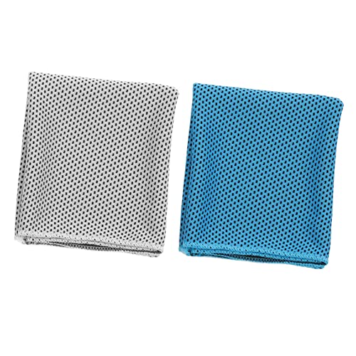 BESTonZON 2Pcs Cooling Towels for Neck Fast Dry Breathable Sports Towels Lightweight for Outdoor Activities Gym Running Beach Camping