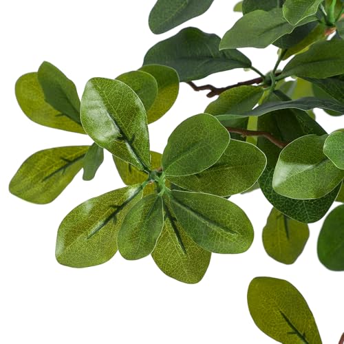 GarveeHome Artificial Plants Indoor, 6FT Fake Black Olive Tree with 100 LED Lights Tall Fake Plants in Plastic Nursery Pot Fake Tree Artificial Trees for Home Decor Office Living Room