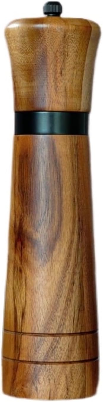 8 Inch Wooden Pepper Grinder - Manual Salt Shaker for Kitchen and Dining