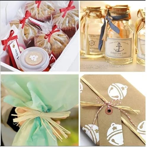 Raffia Paper Ribbon 1/4 Inch By 218 Yards For Diy Craft Gift Box Packing Paper Twine (218Yards, Blue) #TOP6