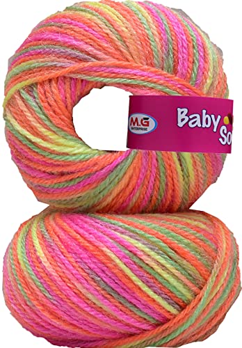 Image of 100% Acrylic Wool Red (16 pc) Baby Soft 4 ply Wool Ball Hand Knitting Wool /Art Craft Soft Fingering Crochet Hook Yarn, Needle Knitting Yarn Thread Dye XE
