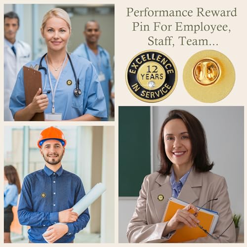 Image of Ferreve 50 /20 Pcs Year of Service Pins Employee Excellence Award Lapel Pin Performance Recognition Reward Anniversary
