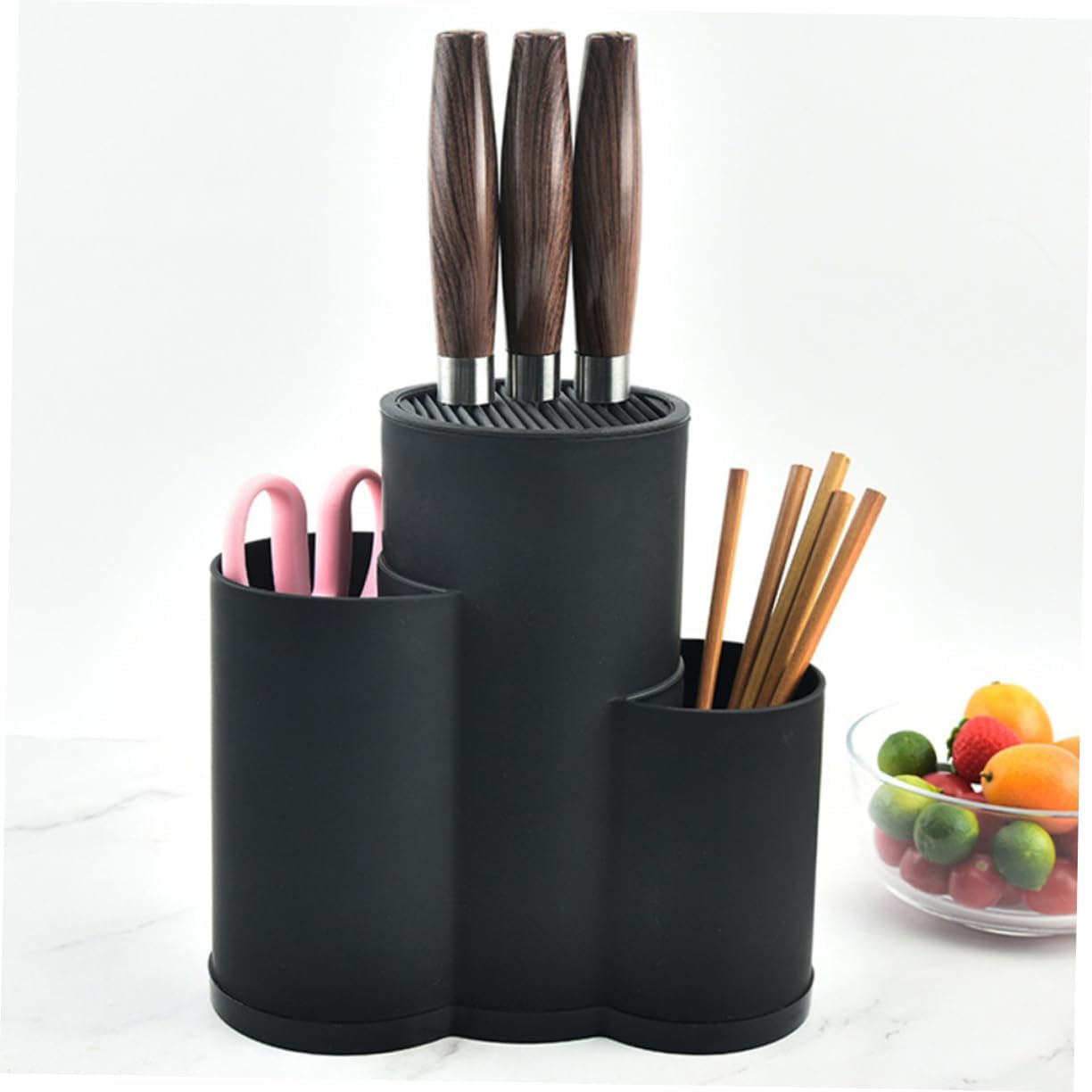 Multifunctional Household Cutter Stand Kitchen Knife Organizer Storage Rack Practical Plastic Knife Holder for Clean and Orderly Kitchen Counter