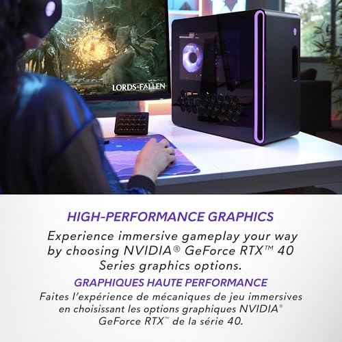 Image of Dell Alienware Aurora R16 Desktop (2023) | Core i9-14900F - 32GB SSD Hard Drive - 32GB RAM - Nvidia GeForce RTX 4090 | 24 cores @ 5.8 GHz - 24GB GDDR6X Win 11 Home Black (Renewed)